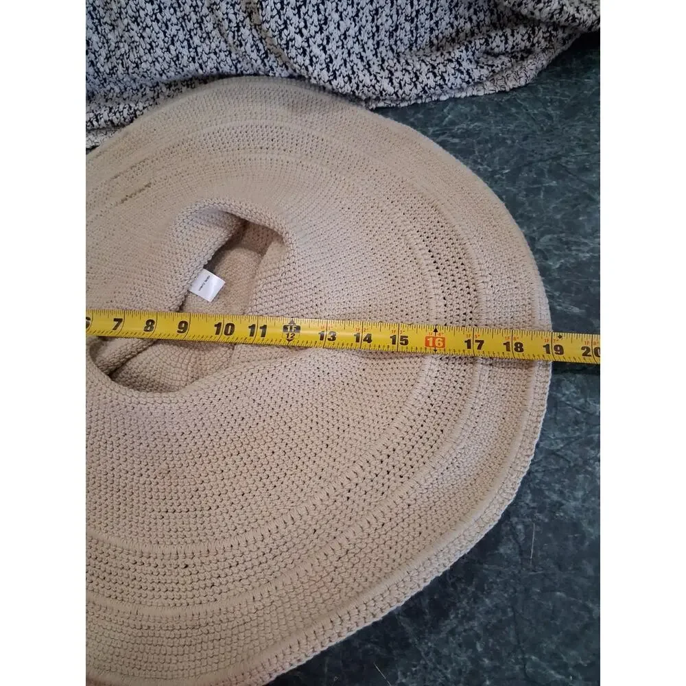 San Diego Hat Co Floppy Sun Hat Wide Brim Neutral Tan 100% Cotton Beach Summer - Picture 5 of 9